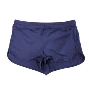Athleta Womens Athletic Swim Shorts, Blue, Lined, Tie Waist, Size M